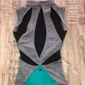 Teal and Heathered Gray Jo + Jax Leotard